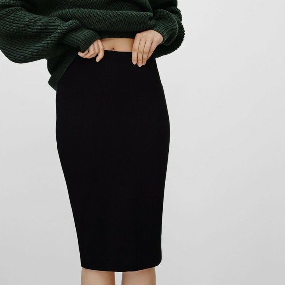 Wilfred Lis Pencil Skirt Knit Heather Nep Fabric S